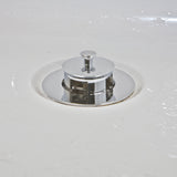 Bathtub Pull-Up Drain, White Finish